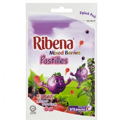 24 x 12 x 20s Ribena Ziplock Pastille - Mixberries