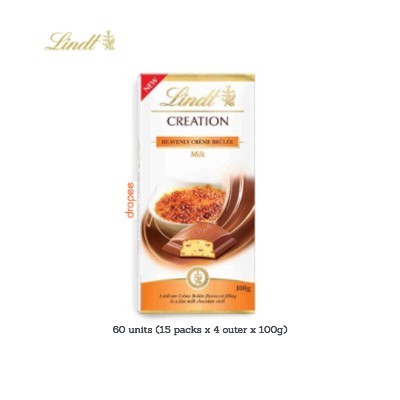 LINDT Creation Heavenly Creme Brulee 100g (60 Units Per Carton)