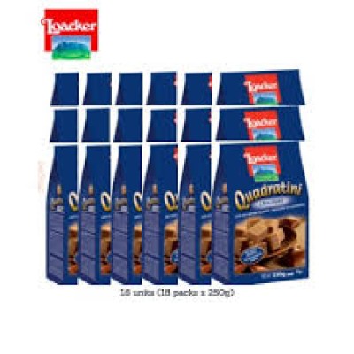 LOACKER Quadratini Kakao 250g (18 Units Per Carton)