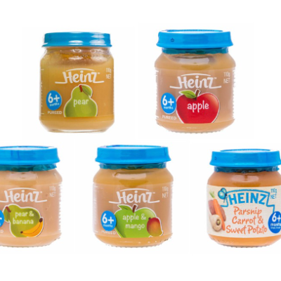 HEINZ Baby Food - Fruit & Vegetable Puree Jar 110g (Assorted)