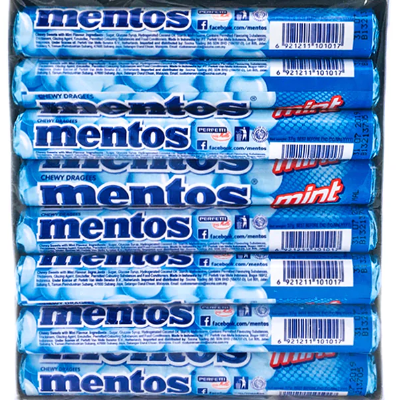 MENTOS MINT ROLLS 37g (192 Units Per Carton)