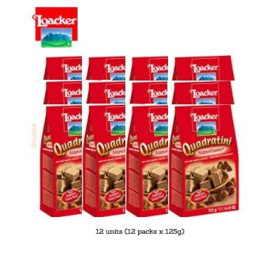 LOACKER Quadratini Napolitaner 125g (12 Units Per Carton)