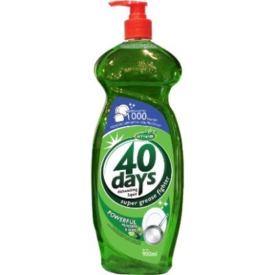 40 DAYS DISHWASH PANDAN & LIME 900ML(12 Units Per Carton)